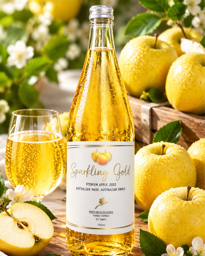 Priest Bros Sparkling Gold Apple Juice